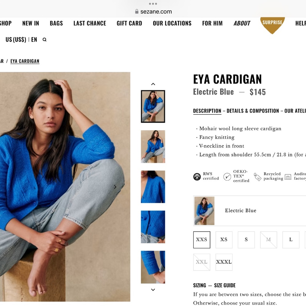 Sézane Aya cardigan